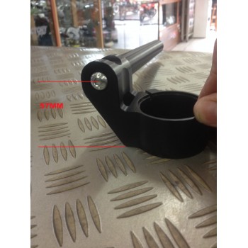 PAIRE DE DEMI GUIDON NOIR ALU REHAUSSE NEUF