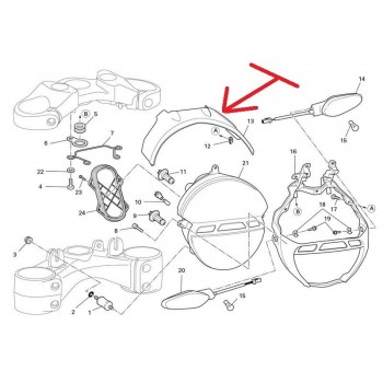 CACHE PHARE CARBONE 696 796 1100 MONSTER DUCATI NEUF