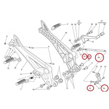 TRINGLERIE BIELETTE DUCATI SELECTION VITESSE 696 796 1100 