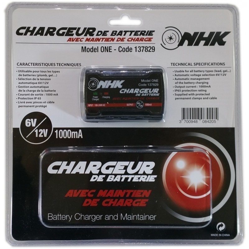 CHARGEUR DE BATTERIE 12V / 6V MAINTIENT DE CHARGE