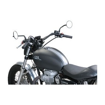 GUIDON FLAT TRACK NOIR OU CHROME 