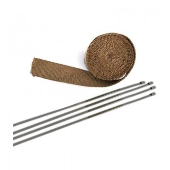 BANDE THERMIQUE ECHAPPEMENT BRONZE MARRON