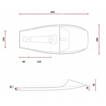SELLE COQUE DIRT TRACK FLAT TRACK KIT COMPLET