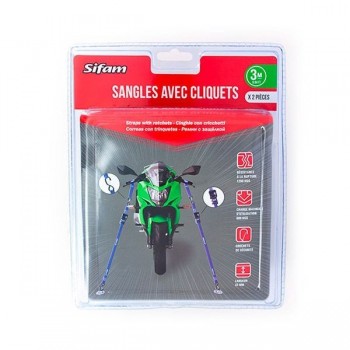 SANGLES MOTO AVEC CROCHETS DE SÉCURITÉ 