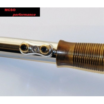 COMMODO GAUCHE OU DROITE LOOK VINTAGE CAFE RACER - CHROME -