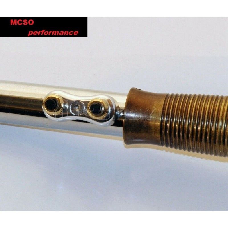 COMMODO GAUCHE OU DROITE LOOK VINTAGE CAFE RACER - CHROME -