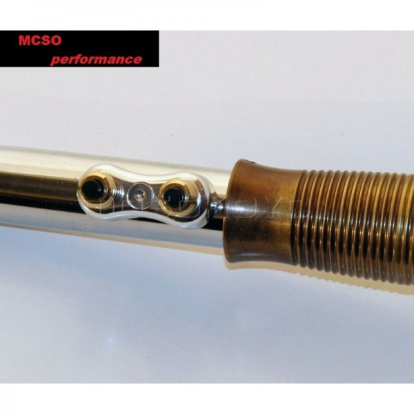 COMMODO GAUCHE OU DROITE LOOK VINTAGE CAFE RACER - CHROME -
