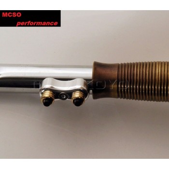 COMMODO GAUCHE OU DROITE LOOK VINTAGE CAFE RACER - CHROME -