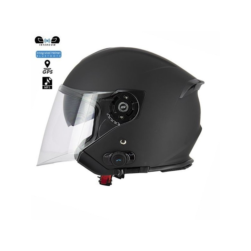 Casque Jet INTERCOM S770 Kyle - Noir Mat - Taille XL - Bluetooth intégré S-LINE