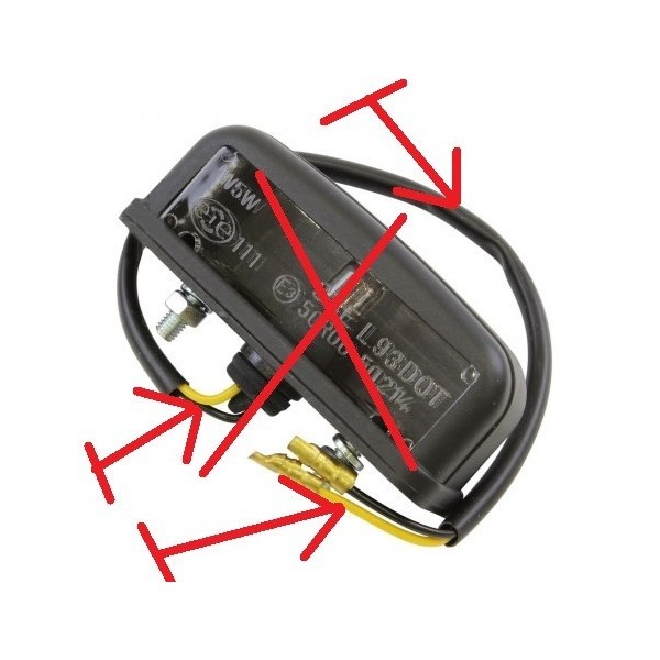 FAISCEAUX ELECTRIQUE ECLAIRAGE DE PLAQUE DUCATI 