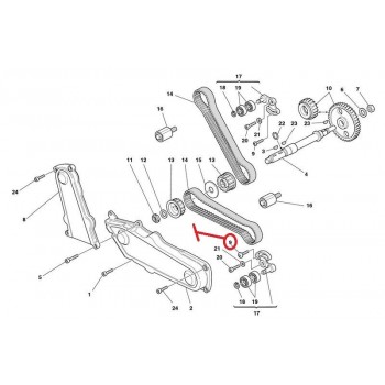 VIS DE RÉGLAGE DUCATI DE TENDEUR DE DISTRIBUTION 