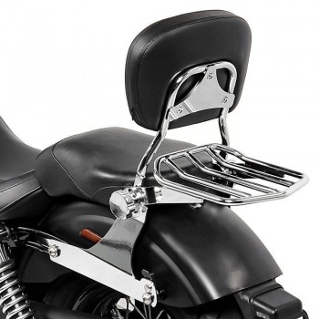 KIT ENSEMBLE SISSY BAR + PORTE PAQUET DYNA  // CHROME OU NOIR HARLEY DAVIDSON