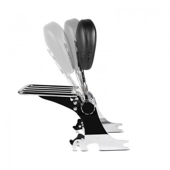 KIT ENSEMBLE SISSY BAR + PORTE PAQUET DYNA  // CHROME OU NOIR HARLEY DAVIDSON