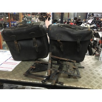 VALISES SACOCHES CUIR BAGAGERIE BMW R75/5 KIT AVEC SUPPORTS