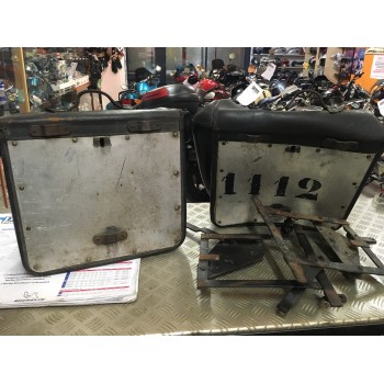 VALISES SACOCHES CUIR BAGAGERIE BMW R75/5 KIT AVEC SUPPORTS