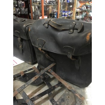 VALISES SACOCHES CUIR BAGAGERIE BMW R75/5 KIT AVEC SUPPORTS