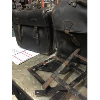 VALISES SACOCHES CUIR BAGAGERIE BMW R75/5 KIT AVEC SUPPORTS