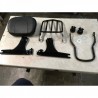KIT ENSEMBLE SISSY BAR + PORTE PAQUET DYNA  // CHROME OU NOIR HARLEY DAVIDSON