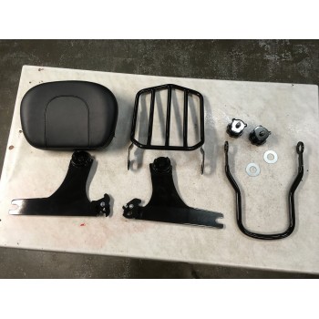 KIT ENSEMBLE SISSY BAR + PORTE PAQUET DYNA  // CHROME OU NOIR HARLEY DAVIDSON