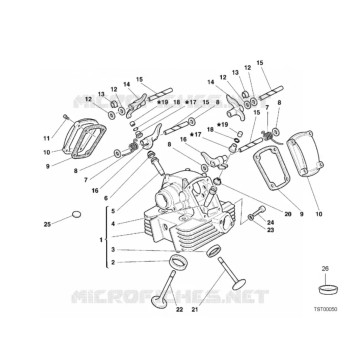 Ducati Demi lune de soupape 2v Monster st2 supersport etc … pour pastillage 69910031A