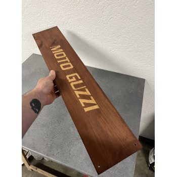 Moto guzzi pancarte bois de sapin pour déco - NEUF -