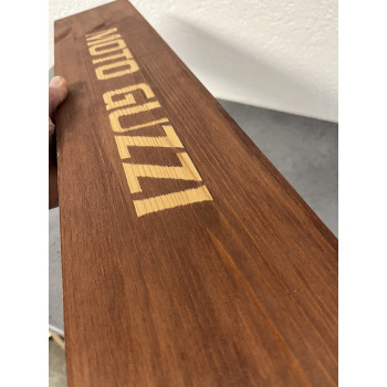 Moto guzzi pancarte bois de sapin pour déco - NEUF -