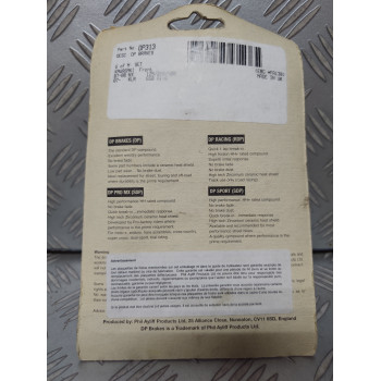 PLAQUETTES DE FREIN DP BRAKES DP 313 NEUVES