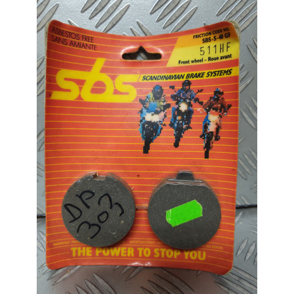 PLAQUETTES DE FREIN SBS 511 HF NEUVES