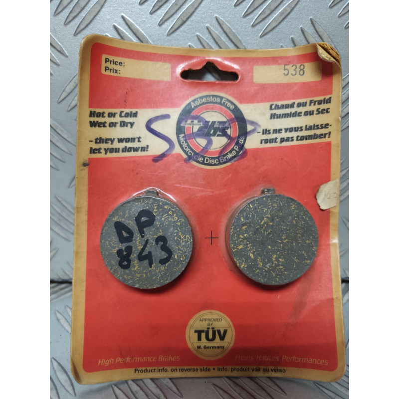 PLAQUETTES DE FREIN SBS 538 NEUVES