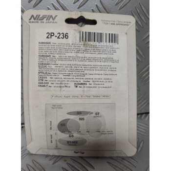 PLAQUETTES DE FREIN NISSIN 2P-236 NEUVES