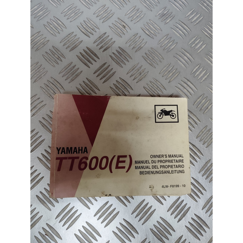MANUEL DE L'UTILISATEUR YAMAHA TT600E MULTILINGUE