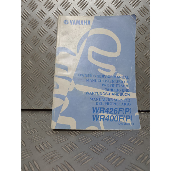 MANUEL DE L'UTILISATEUR YAMAHA WR426F / WR400F 2 EN 1 MULTILINGUE
