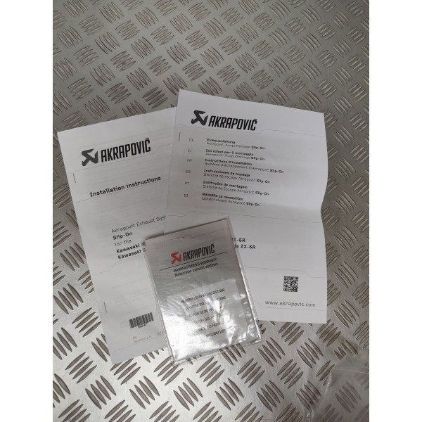 NOTICE INSTALLATION SILENCIEUX POUR KAWASAKI NINJA ZX-6R