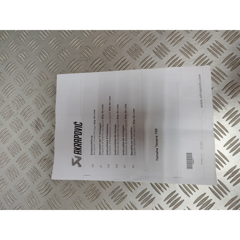 NOTICE INSTALLATION SILENCIEUX POUR YAMAHA TENERE 700