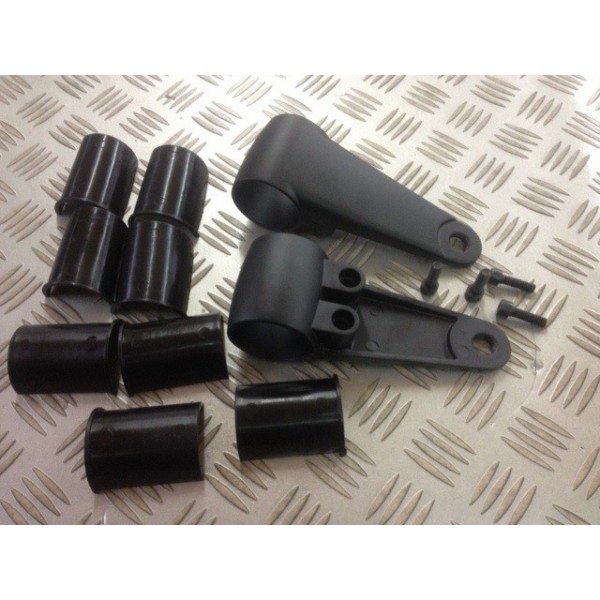 KIT PATTE DE PHARE VINTAGE ALUMINIUM NOIR