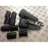 KIT PATTE DE PHARE VINTAGE ALUMINIUM NOIR