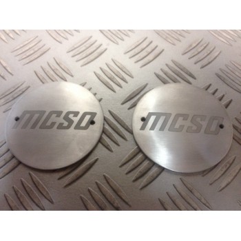 PAIRE EMBLEMES NEUF MCSO EN ALU