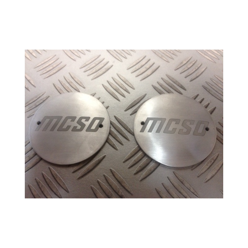 PAIRE EMBLEMES NEUF MCSO EN ALU