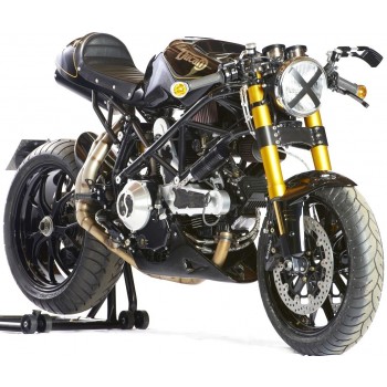 NEUF PHARE AVANT EN VERRE ET METAL CAFE RACER BRATSTYLE