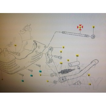 DUCATI NEUF AXE DE PIVOT MHE 