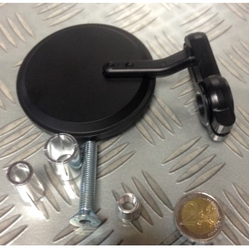 NEUF RETROVISEUR EMBOUT DE GUIDON TYPE CAFE RACER