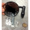 NEUF RETROVISEUR EMBOUT DE GUIDON TYPE CAFE RACER