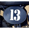 NEUF PAIRE PLAQUE LATERAL CAFE RACER