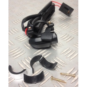 PRISE USB ETANCHE POUR GUIDON 22MM ET 25MM