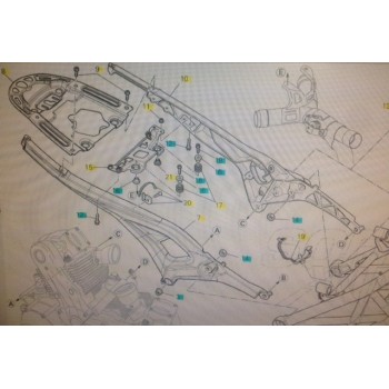 DUCATI NEUF PLAQUE DE CADRE 696 796 1100