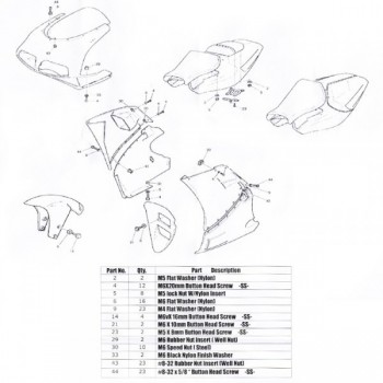 KIT VISSERIE 748 916 996 998 NEUF DUCATI