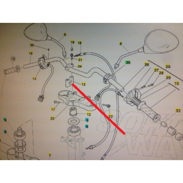 NEUF ORIGINE DUCATI PONTET DE GUIDON