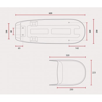 SELLE COQUE ENSEMBLE HONDA CX 500