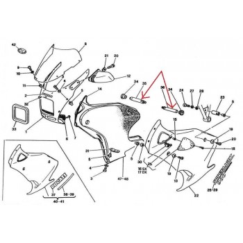 NEUF BARRE DE MAINTIEN CARENAGE DUCATI