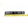 NEUF PLAQUE DE DENOMINATION BMW